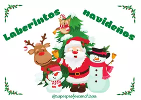 Vista previa - Hojas de trabajo - Laberintos Navidad - página 1