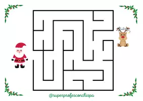 Vista previa - Hojas de trabajo - Laberintos Navidad - página 3