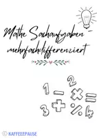Vorschau - Arbeitsblätter - Arbeitsblätter Sachaufgaben Klasse 5 - Deckblatt