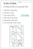 Vorschau - Arbeitsblätter - FREEBIE: Leseblatt - In der Schule (1. Klasse) - Seite 2