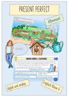 Vorschau - Arbeitsblätter - Interaktives PDF zur Einführung / Übung Present Perfect - Deckblatt