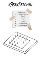 Vorschau - Mal- und Bastelvorlagen - Geobrett Bauanleitung / Käsekästchen - Deckblatt