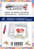 Vista previa - Tarjetas / Manipulativos - Tarjetas: Artículo, Género y Número CON IMÁGENES REALES - Portada