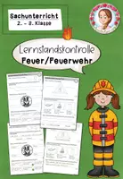 Vorschau - Arbeitsblätter - Lernzielkontrolle Feuer und Feuerwehr | Sachunterricht Klasse 2-3 - Deckblatt