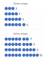 Vorschau - Arbeitsblätter - Die Zahlen bis 10 zerlegen mit Farbunterstützung / verliebte Zahlen (mit Lernvideolink) - Seite 2