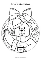 Vorschau - Mal- und Bastelvorlagen - Weihnachten Baumkugeln zum Ausmalen kostenlos Klassenmaskottchen - Seite 2