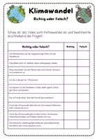 Vorschau - Arbeitsblätter - Klimawandel - Arbeitsblätter - Deckblatt