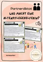 Vorschau - Fördermaterial/Inklusion - Partnerdiktat: Was macht eine Altenpflegehelferin? - Deckblatt