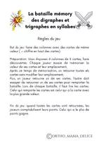 Aperçu - Jeux - BATAILLE MEMORY DES SYLLABES AVEC DIGRAPHES ET TRIGRAPHES - Page 2