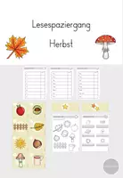Vorschau - Arbeitsblätter - Lesespaziergang Herbst Klasse 1 - Deckblatt