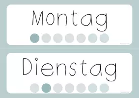 Vorschau - selbst erstellte Cliparts/Grafiken - Tafelkalender für die Grundschule - Seite 1