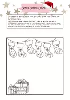 Vorschau - Arbeitsblätter - Christmas - Weihnachtskarte schreiben - Coloring & Writing - Seite 1