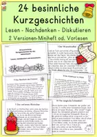 Vorschau - Text - 24 besinnliche Adventsgeschichten, Lesen, Nachdenken und Diskutieren - Deckblatt