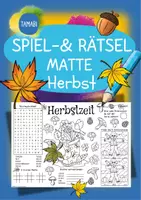 Vorschau - Mal- und Bastelvorlagen - Ausmalbilder Herbst - Spiel- & Rätselmatte "Herbst" | Herbst Rätsel | Aufgaben für Schnelle | Ich bin fertig Aufgaben | Lückenfüller - Deckblatt