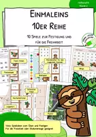 Vorschau - Spiele - Einmaleins (1x1) - 10er-Reihe – 10 Lernspiele für Freiarbeit - Klasse 2 - Deckblatt