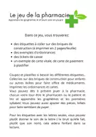 Aperçu - Apprentissages en autonomie - LE JEU DE LA PHARMACIE - Page 1