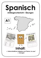 Vorschau - Arbeitsblätter - Spanisch Anfängerunterricht (A1). Aufgaben zum Thema "la casa" (Habitación). - Deckblatt
