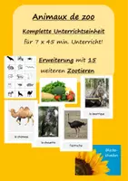 Vorschau - Stundenentwürfe - Komplette Unterrichtseinheit "Animaux de zoo" - Erweiterung - Deckblatt