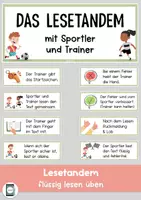 Vorschau - Merkblätter - Lesetandem: Wortkarten - Deckblatt