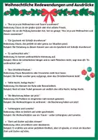 Vorschau - Arbeitsblätter - Weihnachtliche Redewendungen und Ausdrücke - Deckblatt