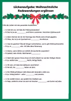 Vorschau - Arbeitsblätter - Weihnachtliche Redewendungen und Ausdrücke - Seite 1