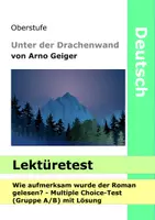 Vorschau - Test - Lektüretest - Arno Geiger - Unter der Drachenwand Lesetest mit Lösung - Deckblatt