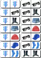 Vista previa - Juegos / Gamificación - 3 dòminos amb vocabulari sobre roba - Portada