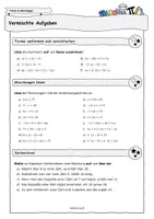 Vorschau - Arbeitsblätter - Übungsaufgaben: Terme und Gleichungen (differenziert) - Seite 2