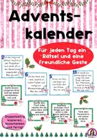 Vorschau - Spiele - Adventskalender - Rätsel und Gesten der Freundlichkeit (Kl. 1-3) - Deckblatt
