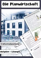 Vorschau - Arbeitsblätter - Planwirtschaft/Zentralverwaltungswirtschaft: Definition, Mechanismen - Vergleich zur Marktwirtschaft - Deckblatt
