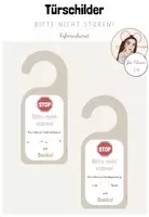 Vorschau - Poster - Classroom-Management: 10 Türhänger "Bitte nicht stören" (beige) - Deckblatt