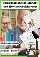 Vorschau - Arbeitsblätter - Demografischer Wandel Bundle: Rente, Generationenvertrag & Altersvorsorge - Seite 1