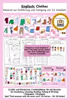 Vorschau - Arbeitsblätter - Englisch: Clothes - Einführung und Festigung - Deckblatt