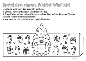 Vorschau - Mal- und Bastelvorlagen - Wichtel Windlichter zum Ausmalen & Basteln für die Winterzeit & Weihnachten - Seite 3