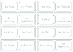 Vorschau - Spiele - Merk es dir! Merkspiel zu Synonymen Nomen (mit Artikel) - DAZ - Seite 3