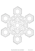 Vorschau - Mal- und Bastelvorlagen - Schneeflocken zum Prickeln - Fensterschmuck Winter - Seite 1