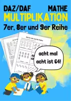 Vorschau - Arbeitsblätter - Mathe DaZ: Multiplikation (7er, 8er und 9er Reihe) - Deckblatt