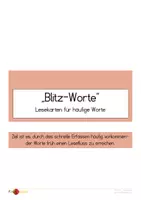 Vorschau - Anderer Materialtyp - Lesen lernen: 100 häufigsten Worte (Blitz-Worte) - Deckblatt