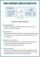 Vorschau - Arbeitsblätter - Weihnachtsbasteln: 3D Lebkuchenhaus - Seite 1