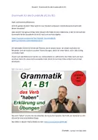 Vorschau - Unterrichtsreihen - Lernen mit Uwe: Grammatik A1 – B1 001 das Verb haben - Deckblatt