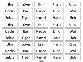Vorschau - Interaktives Material - Blitzlesen - lautgetreue Wörter - Tiere - Seite 1