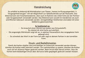 Vorschau - Spiele - Würfelkarteien: Verben im Präsens, Präteritum, Perfekt und Plusquamperfekt - Sparpaket (Klasse 2-4) - Seite 2