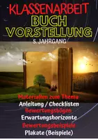 Vorschau - Spiele - Klassenarbeit 5. Jahrgang - Die Buchvorstellung - Deckblatt
