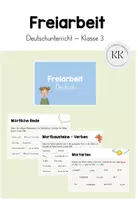 Vorschau - Aufgabenkarten - Freiarbeit Deutsch - Klasse 3 - Deckblatt