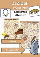 Vorschau - Unterrichtsreihen - Materialpaket - Lesen Steinzeit - DaZ/DaF, Deutsch, Sachunterricht - Seite 1