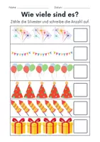 Vorschau - Arbeitsblätter - Silvester Zählen/Mathematik - Klasse 1 und 2 - Seite 2