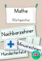 Vorschau - Bildkarten - Wortspeicher Mathe - Wortschatz aufbauen - Deckblatt