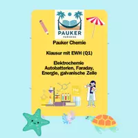 Vorschau - Prüfungsvorbereitung - Pauker Chemie - Klausur Q1 mit EWH - Elektrochemie - Deckblatt