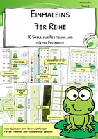 Vorschau - Spiele - Einmaleins (1x1) - 7er-Reihe – 10 Lernspiele für Freiarbeit - Klasse 2 - Deckblatt