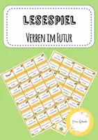Vorschau - Spiele - Lesespiel Verben im Futur - Deckblatt
